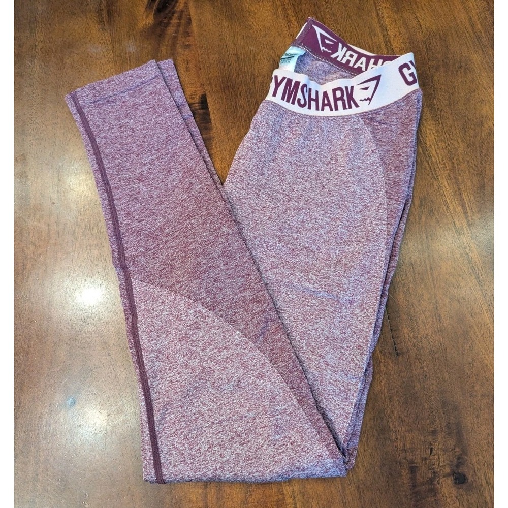 Gymshark Leggings Womens Medium Flex Low Rise Purple Yoga Workout Athletic